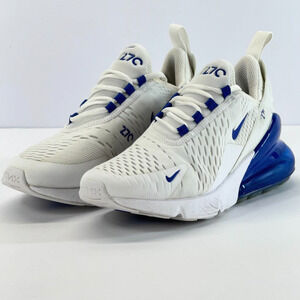 Nike Air Max 270 Youth 5.5Y White Blue 943345-118 Low Top Lace Up Running Trail